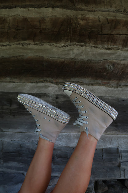 Khaki Studded High Top