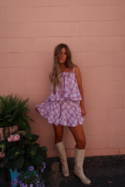 Plum Plaid Set