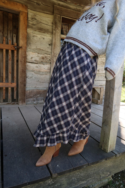 Grateful Plaid Maxi Skirt