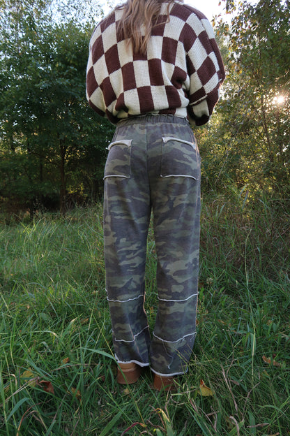 Camo Wide leg Cargo Pant
