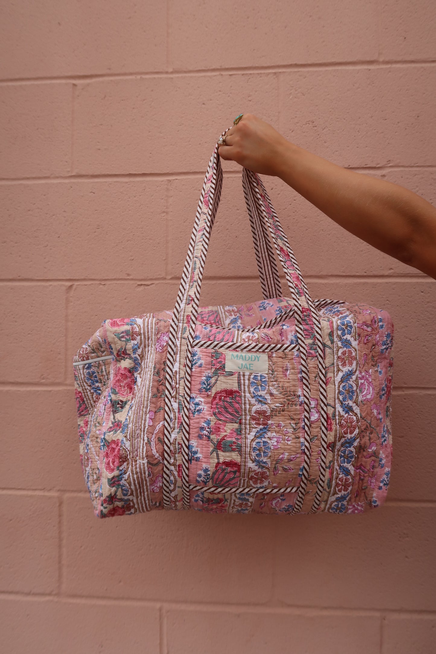 Honey Quilted Duffle Bag