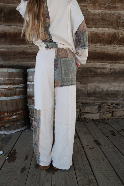 Natural Bandana Patch Pants