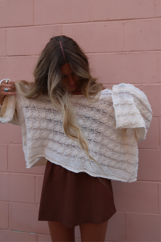 Creamery Knit Crop Sweater