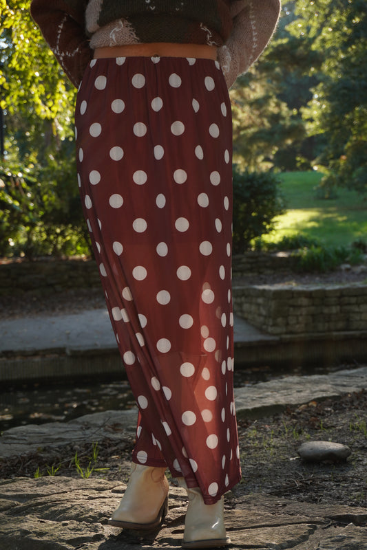 Janice Dot Maxi Skirt