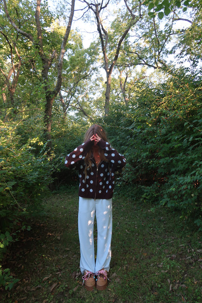 Coco Sky Dottie Knit Zip Up