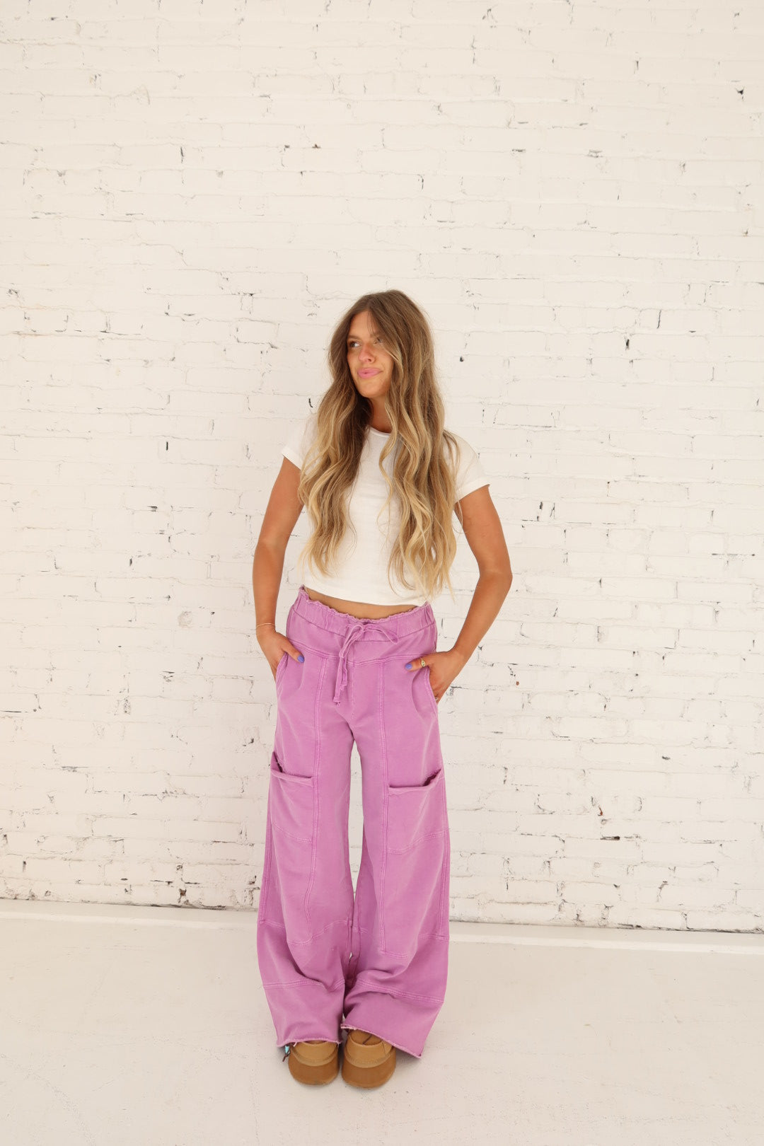 Orchid Wide Cargo Leg Pant