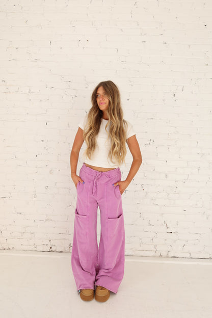 Orchid Wide Cargo Leg Pant