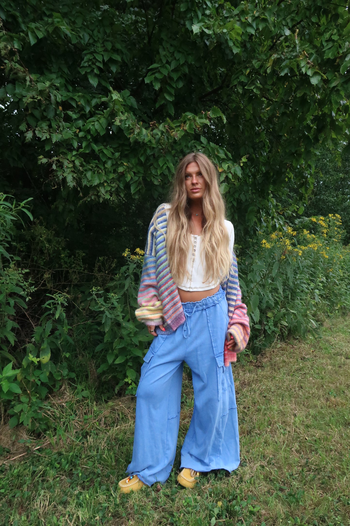 Cobalt Wide Cargo Leg Pant