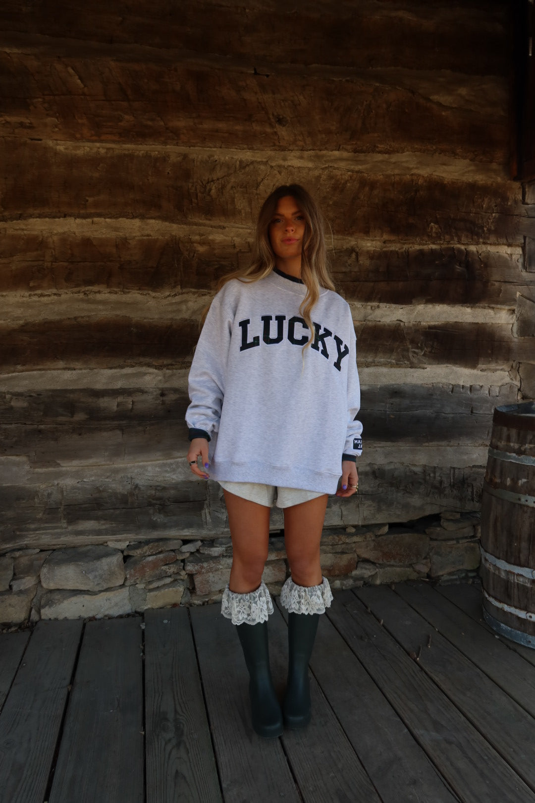 Lucky Plaid Mockneck