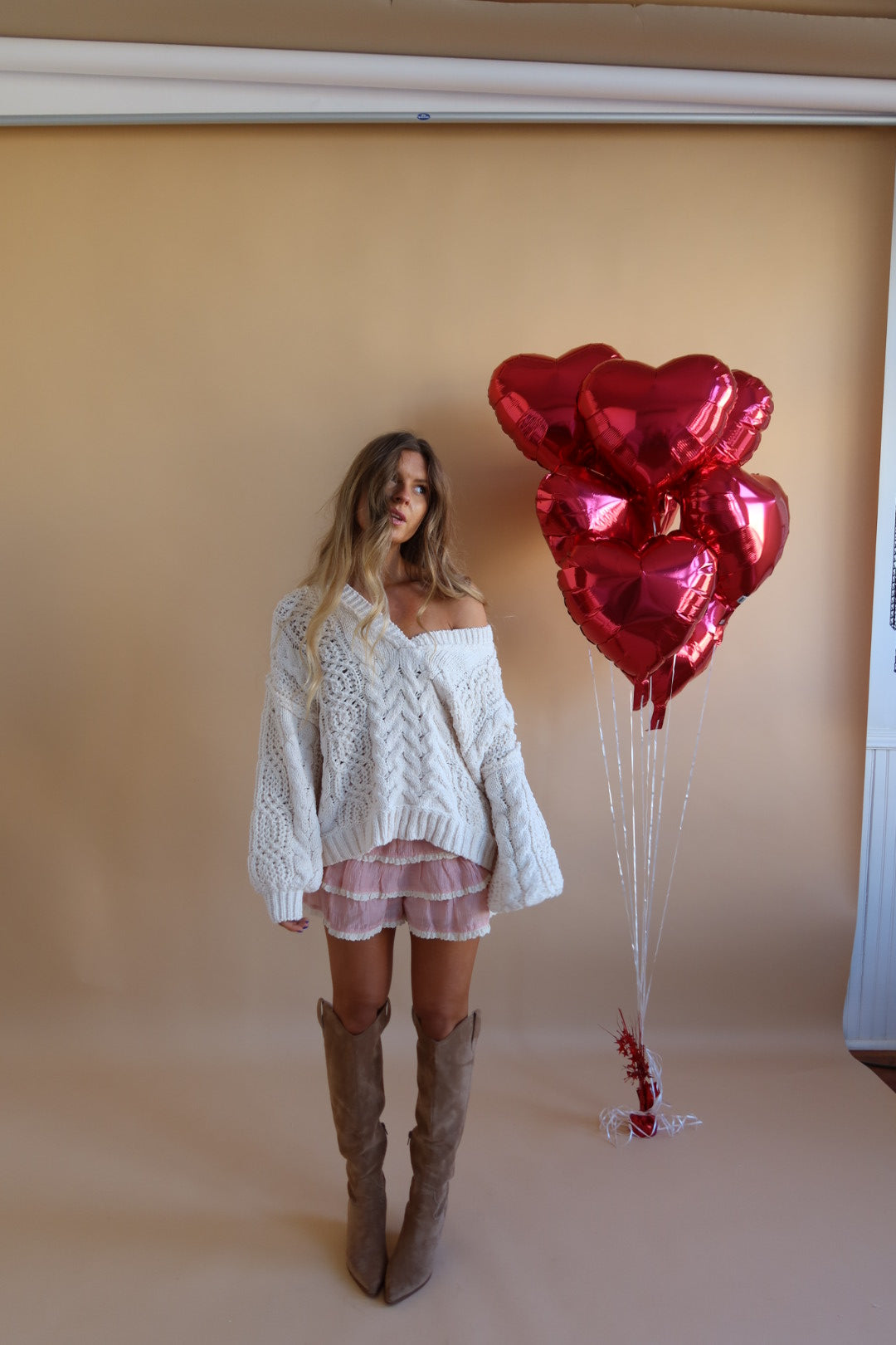 Frosted Love V Neck Sweater