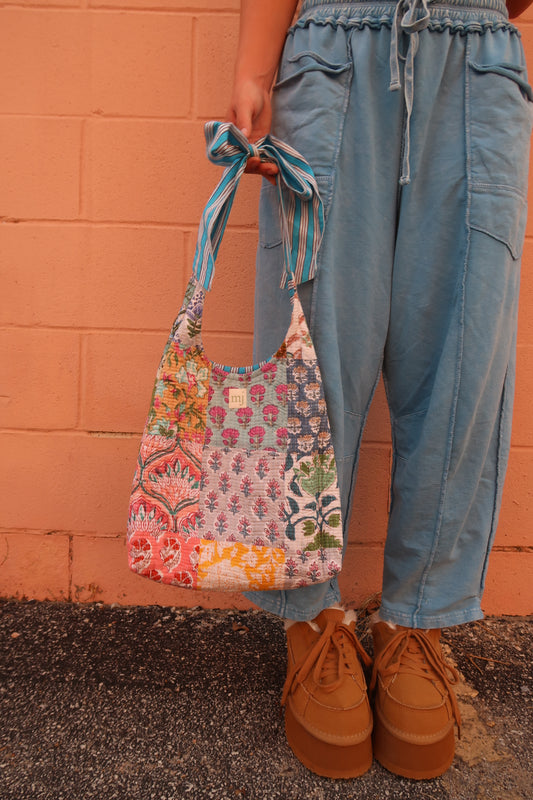 Sally Quilted Bow Purse