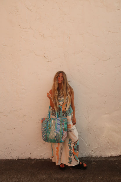 MJ Quilted Tote Bag