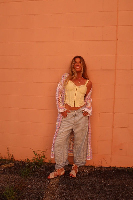 Pastel Boho Crochet Knit