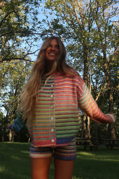 Crisp Air Stripe Cardigan