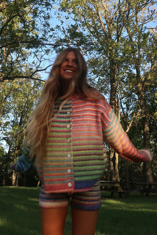 Crisp Air Stripe Cardigan