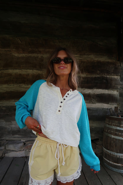 French Blue Knit Long Sleeve