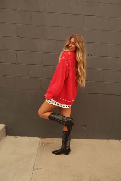 Good Day Red Sweater