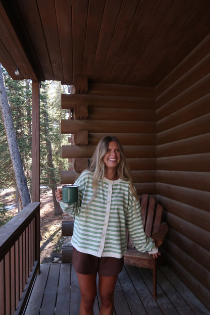 Sage Oats Stripe Cardi