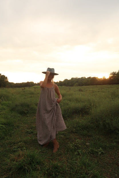 Fireside Gingham Maxi Dress