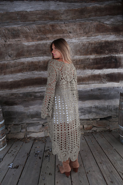 Gypsy  high low crochet sweater