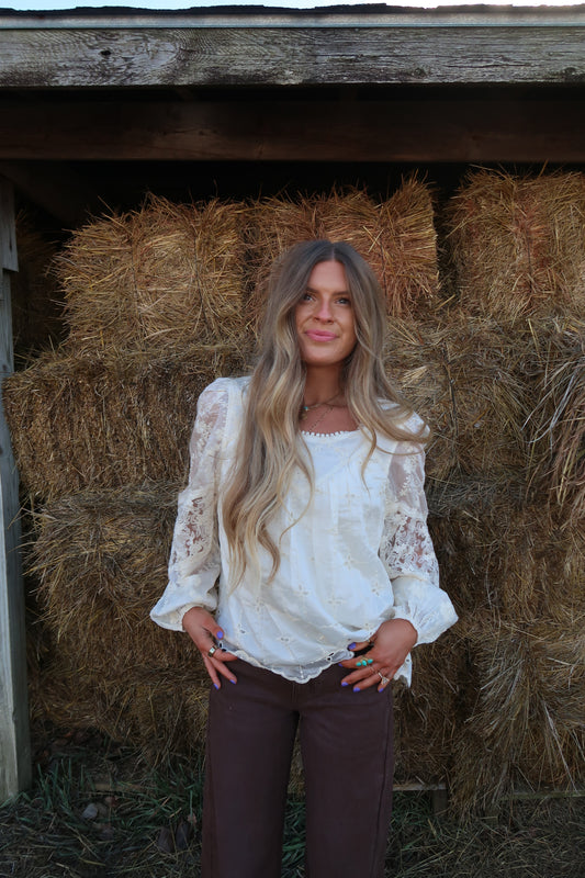 Sweetie eyelet Long Slv