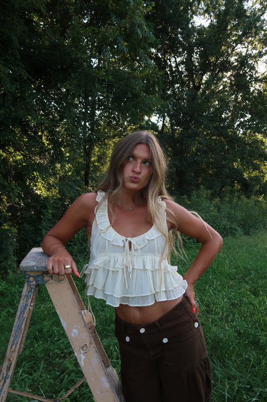 Morning Dew Ruffle Tank