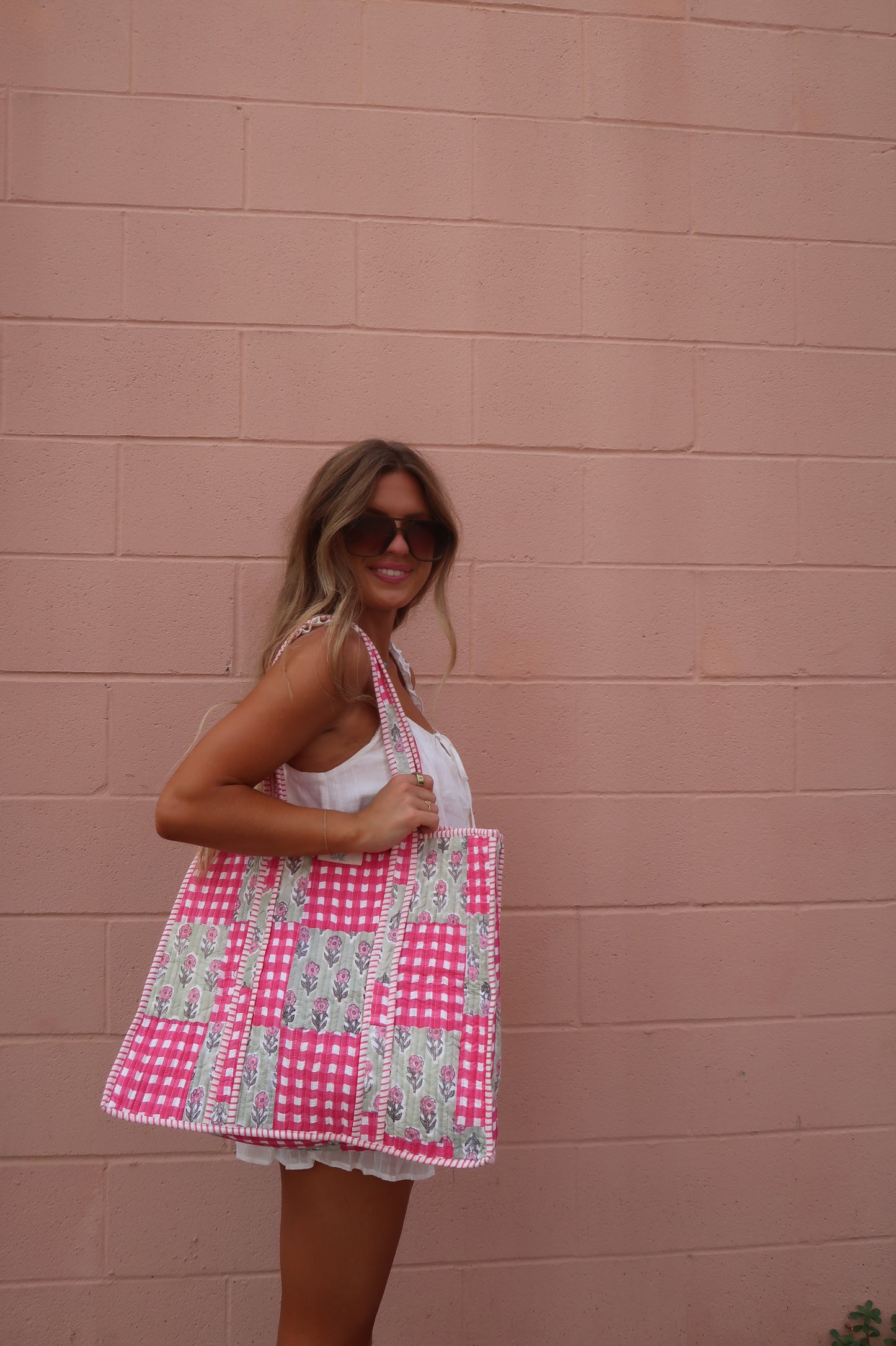 Posie Quilted Tote Bag