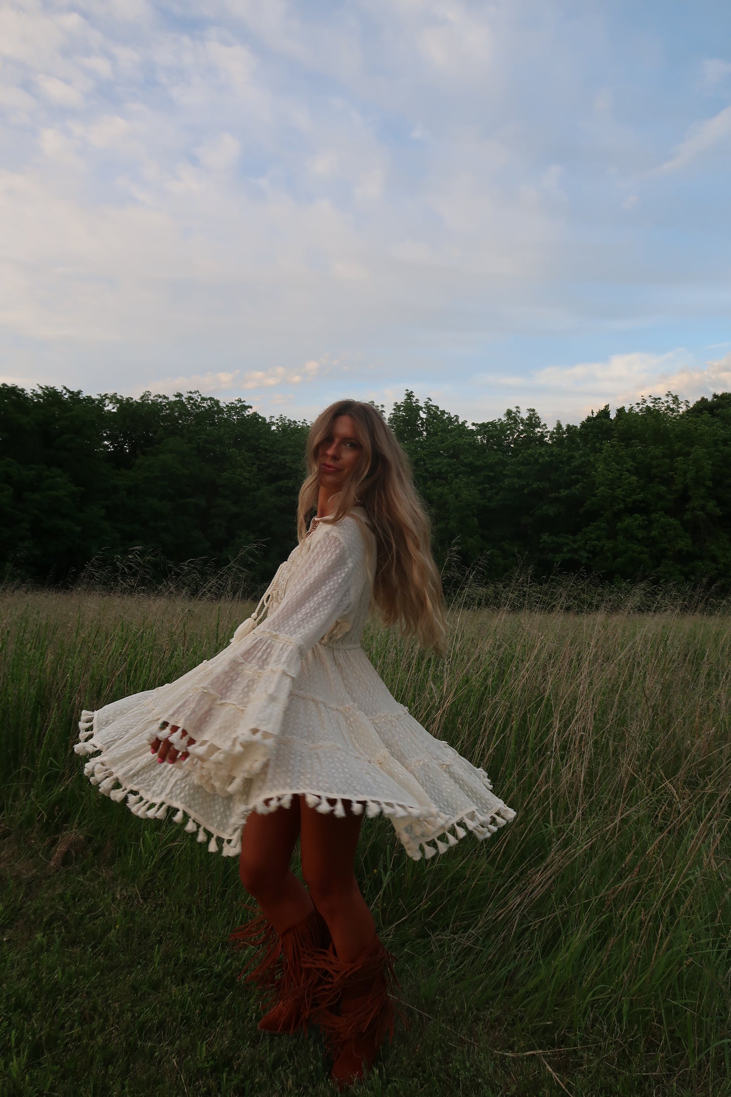 Golden Hour Shimmer Dress