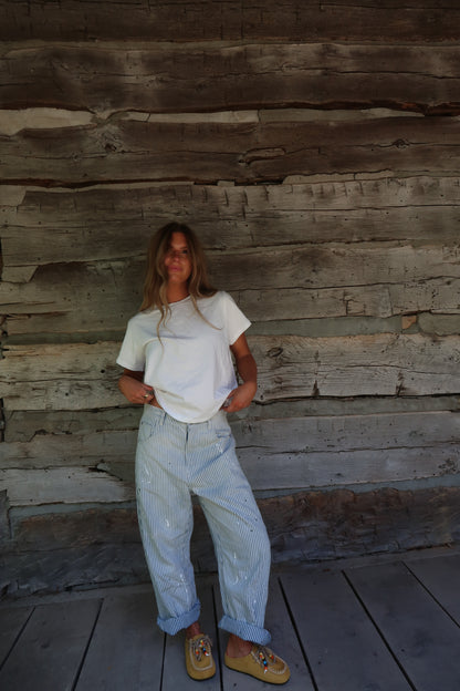 White Boxy Tee