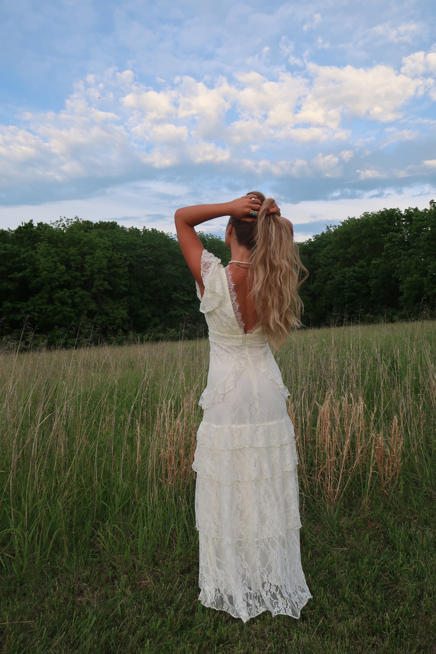 Chasing Light Lace Maxi Dress