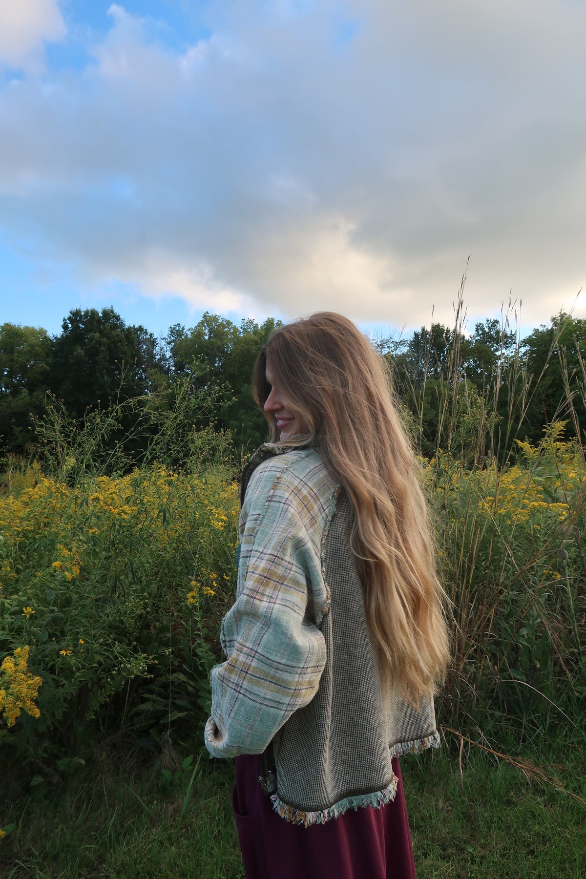 Folk Flannel Sleeve Jacket
