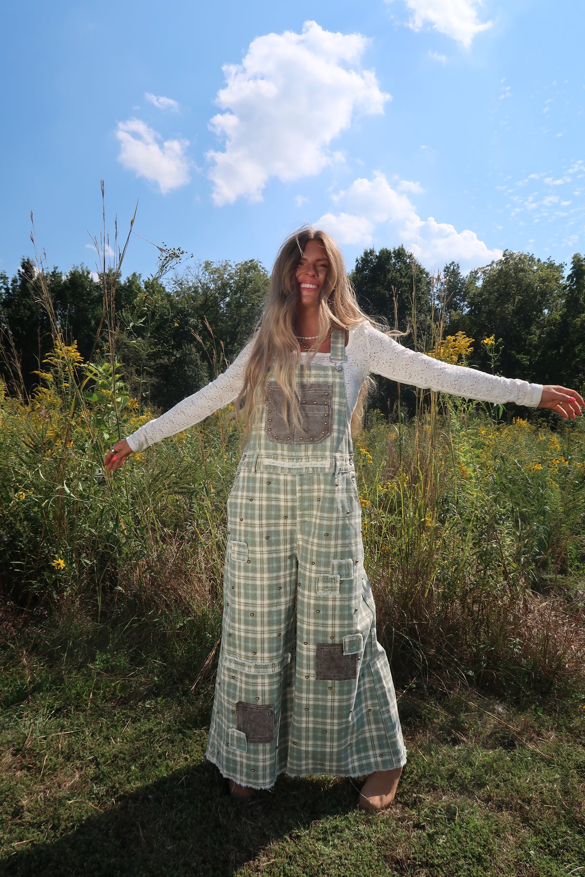 Trailblazer Plaid Overalls
