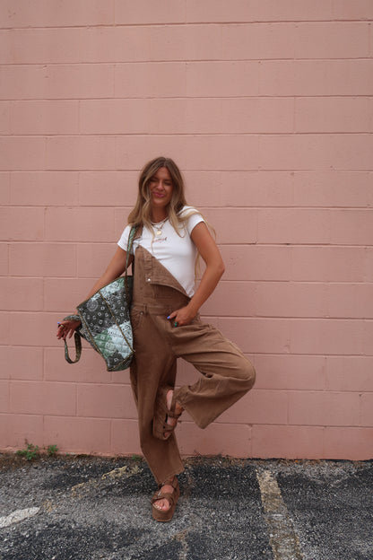S'mores Barrel Leg Overalls