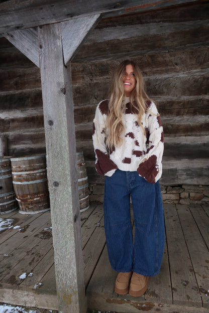 Moo Cable Knit Sweater