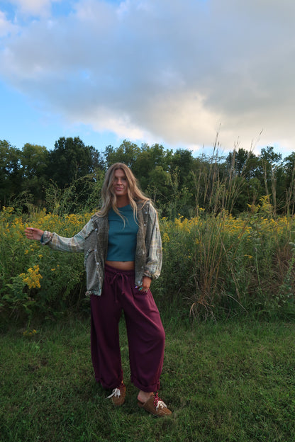 Folk Flannel Sleeve Jacket