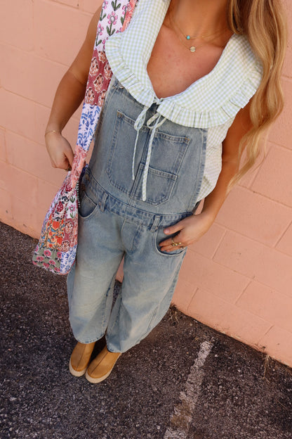Lighten Up Barrel Overalls