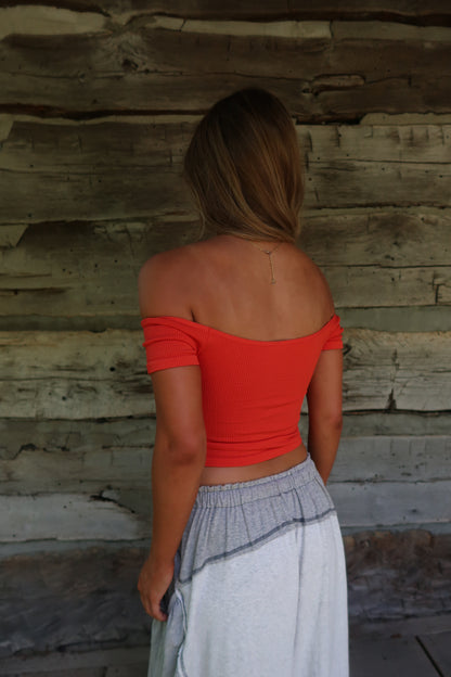 Poppy Seamless Off the Shldr Top