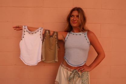 Baby Blue Studded Tank