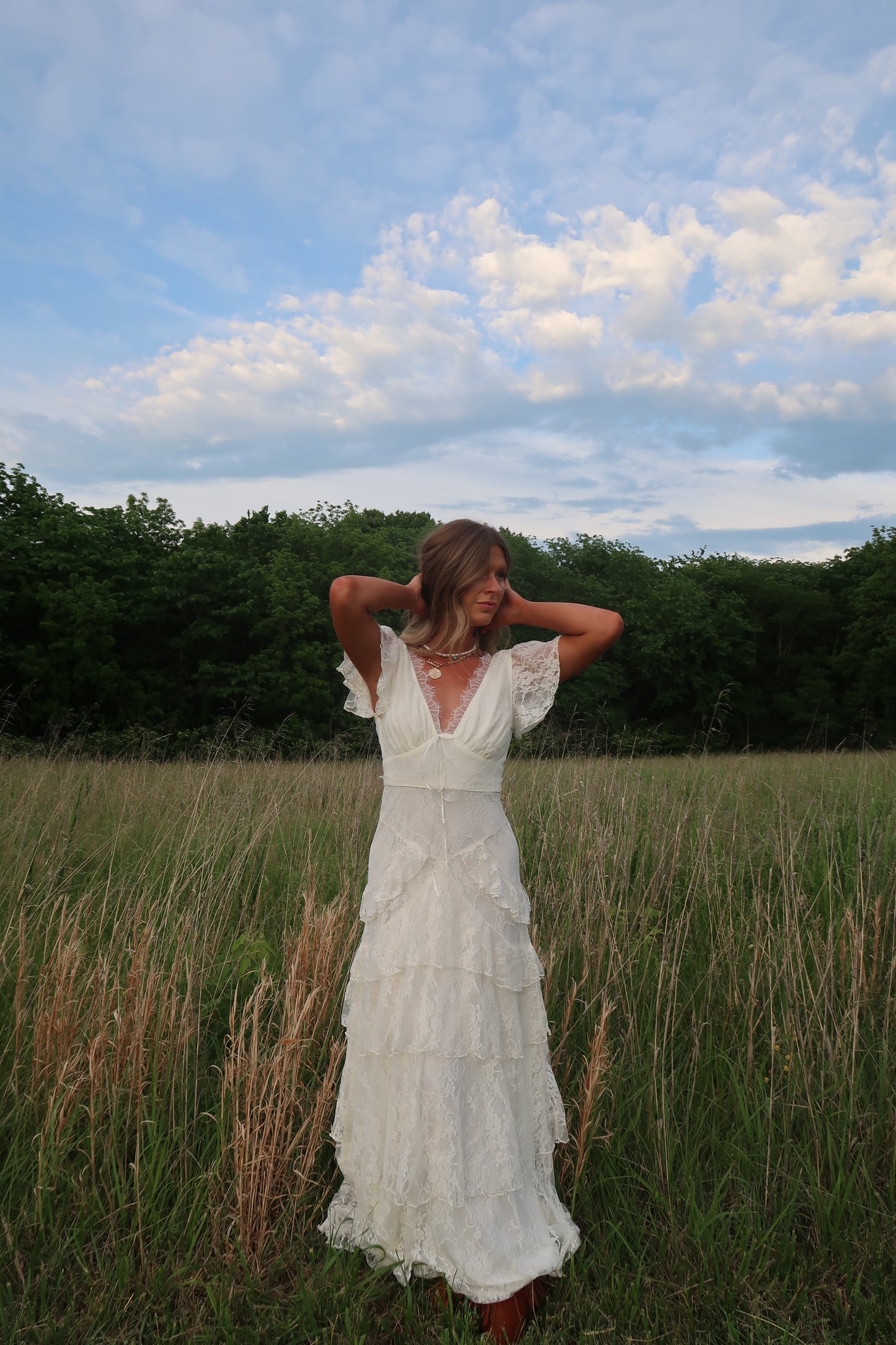 Chasing Light Lace Maxi Dress