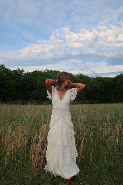Chasing Light Lace Maxi Dress