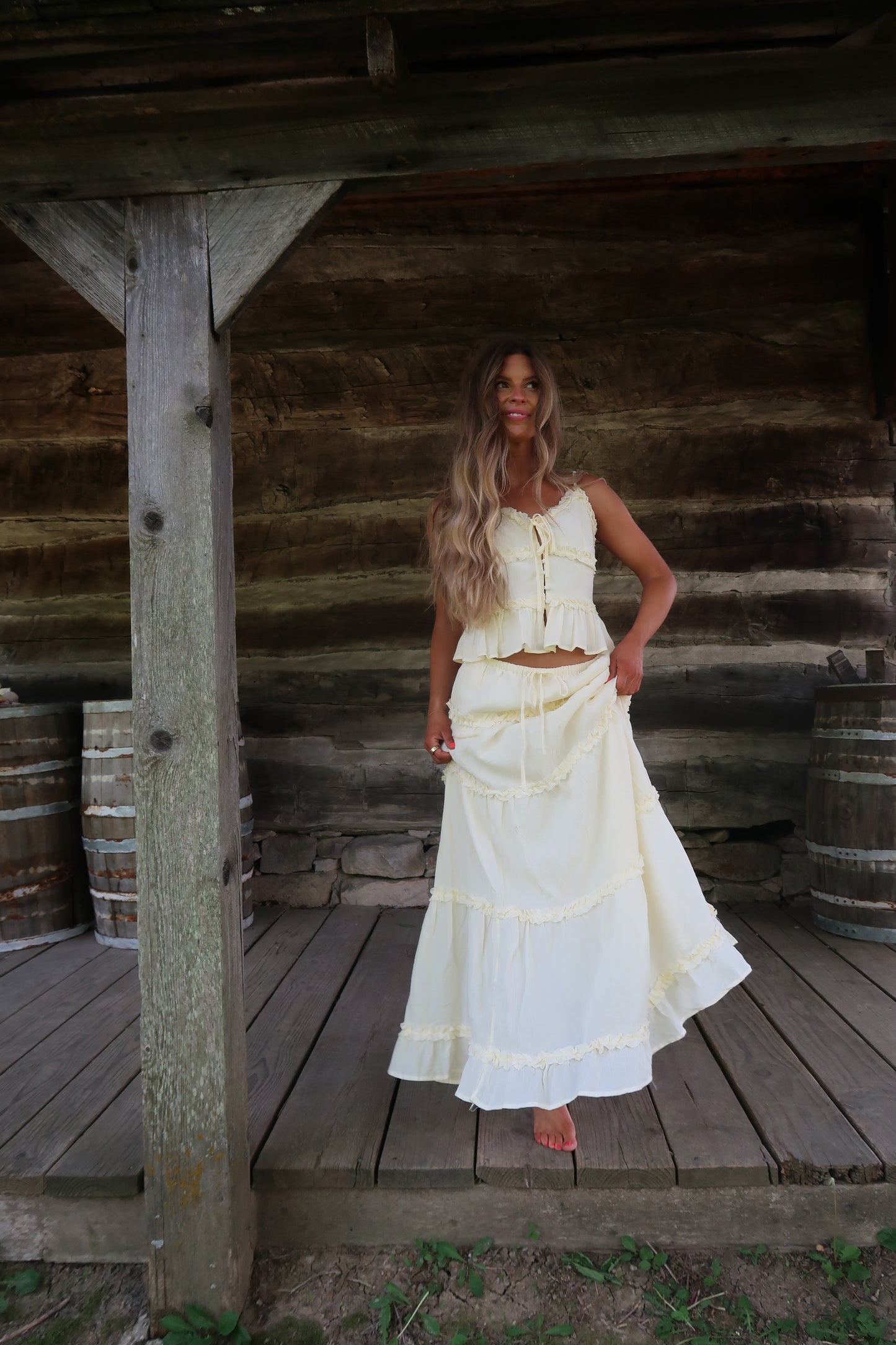 In No Hurry Butter Maxi Skirt