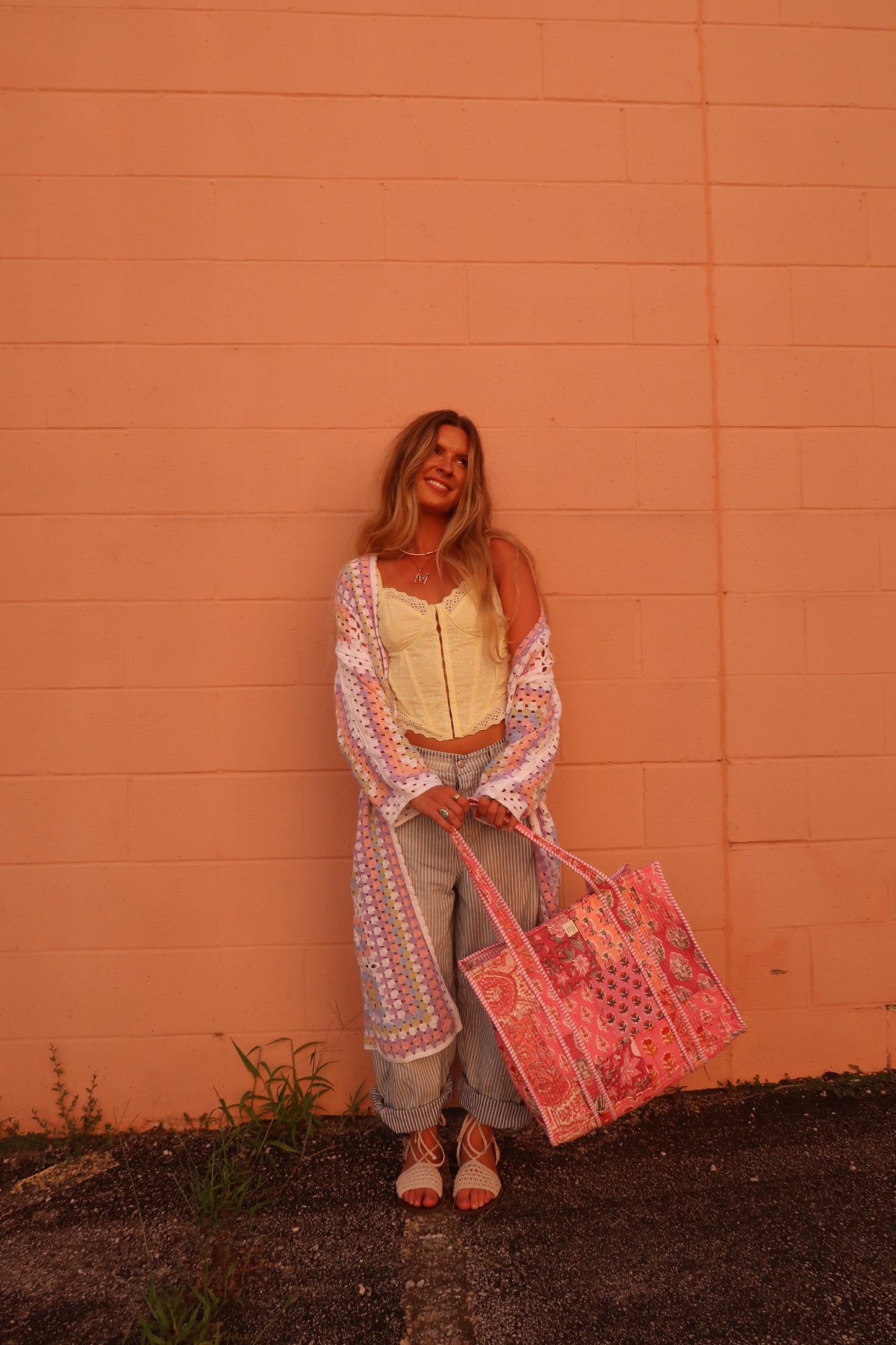 Iris Quilted Tote Bag