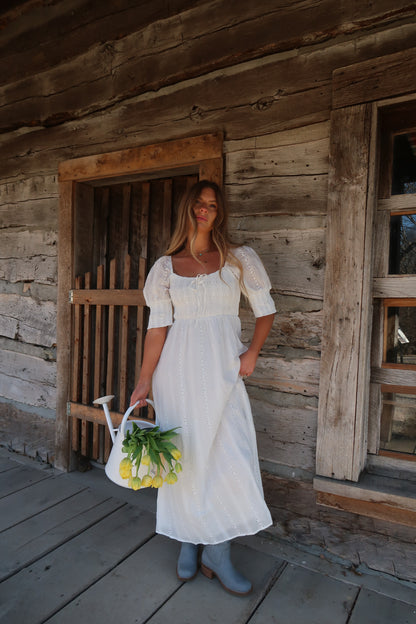 Lilly Eyelet Midi Dress