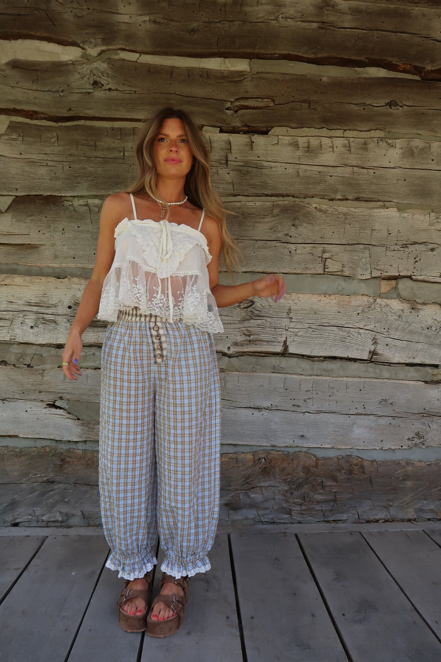 Goldie Plaid Boxer Pant