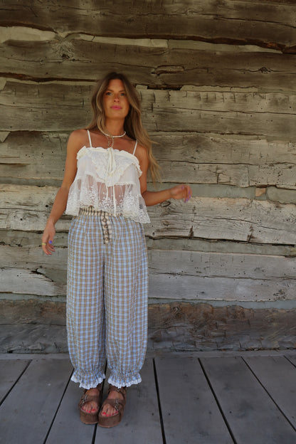 Goldie Plaid Boxer Pant