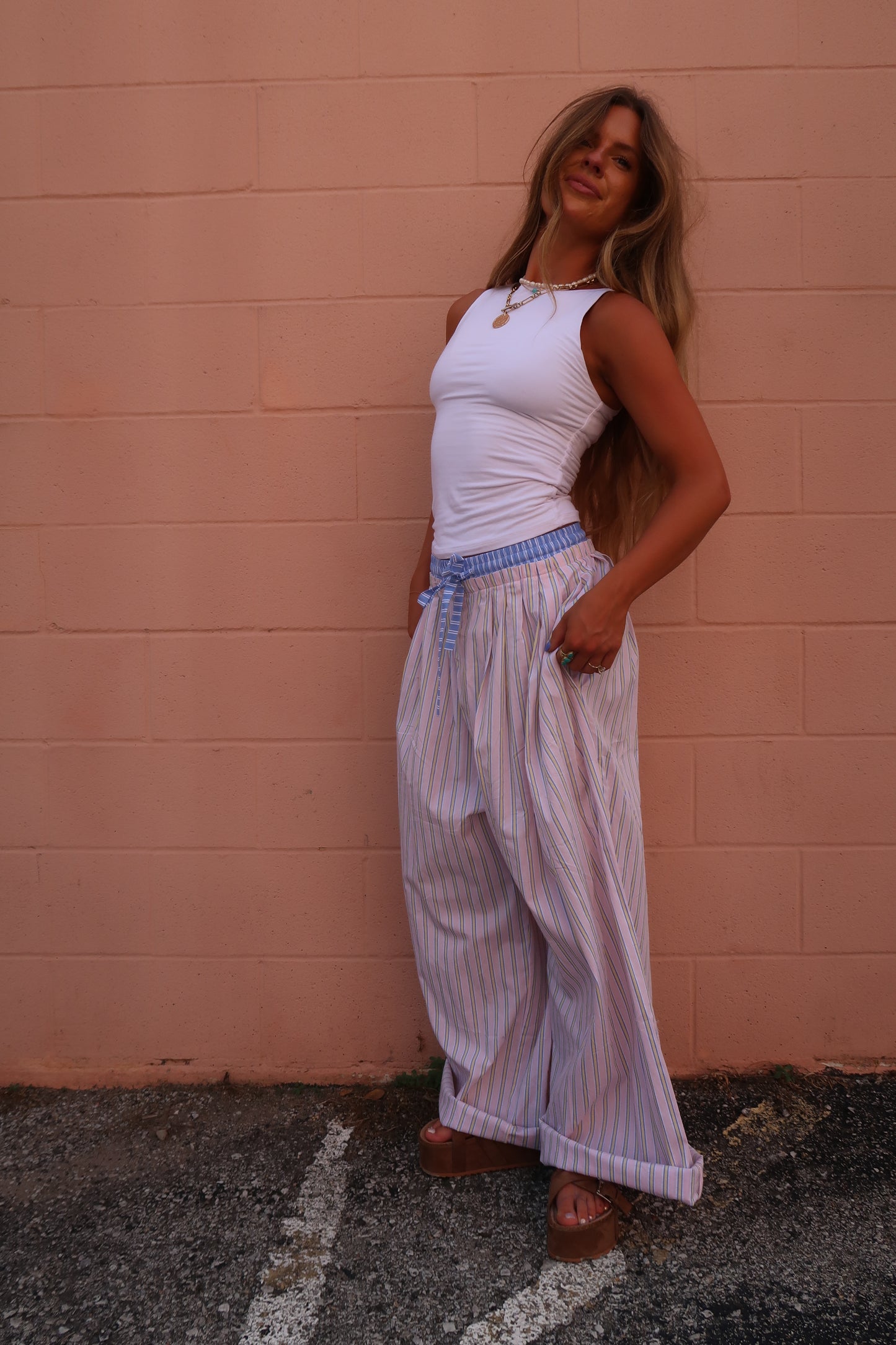 Petal Stripe Boxer Pant