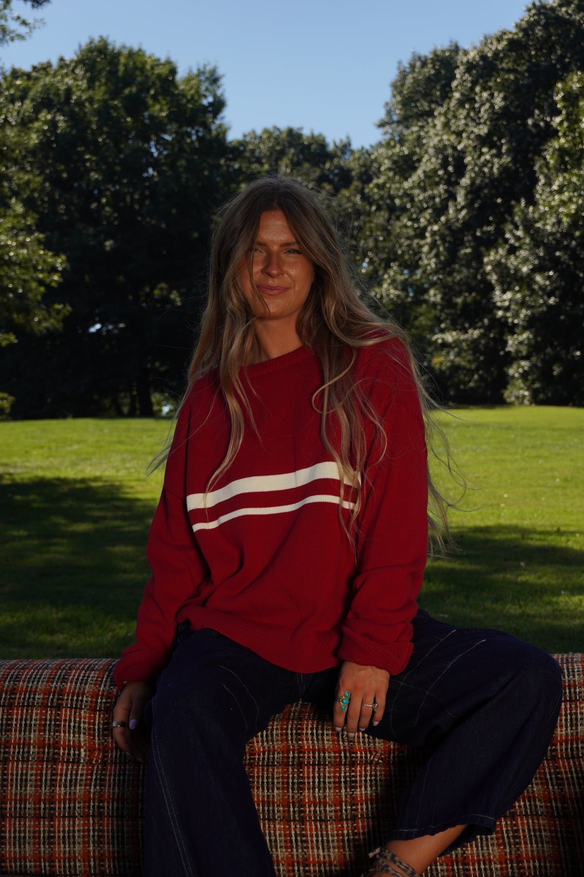 Red Perk Sweater