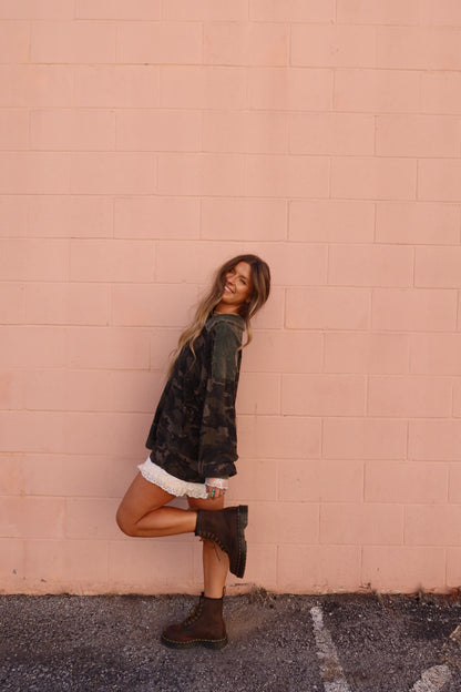 Milo Camo Oversized Top