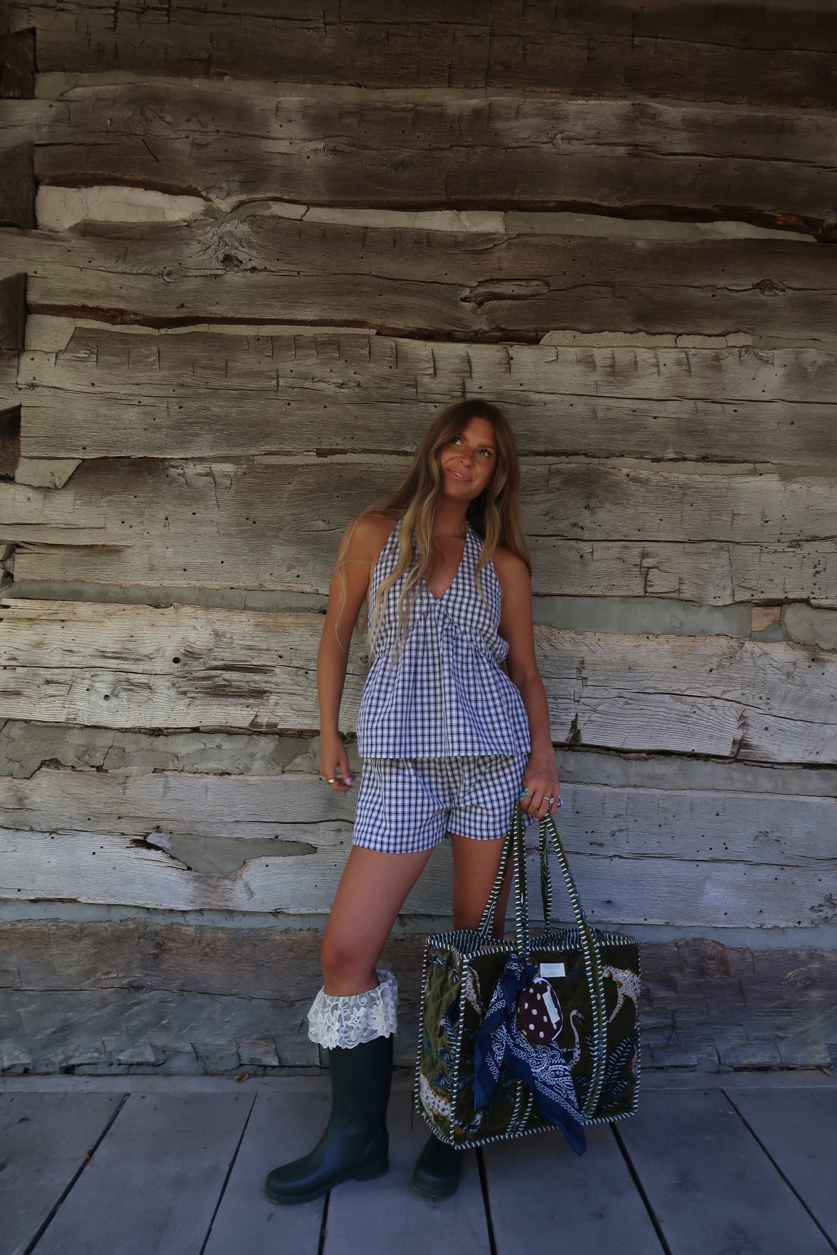 Black & White Plaid Set