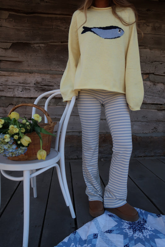 Blueberry Milk Stripe Flare Pant